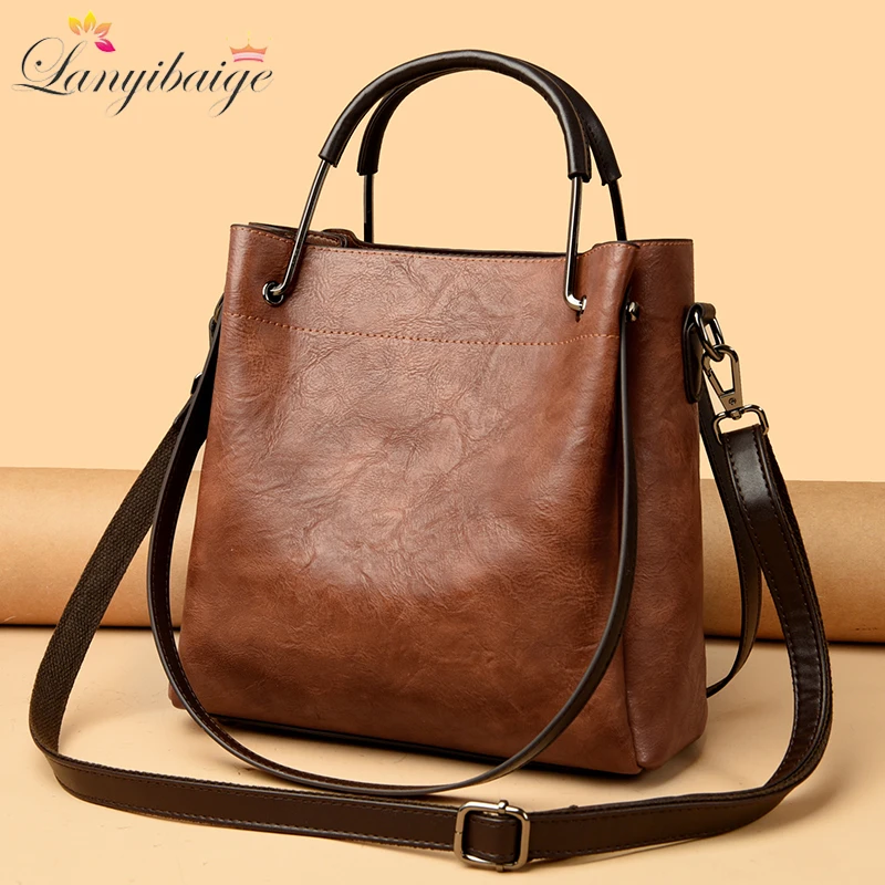 sac fourre-tout décontracté en cuir pour femme, sacs à main de luxe, grands sacs initiés, grande capacité, sacs de créateur pour dames, 2024