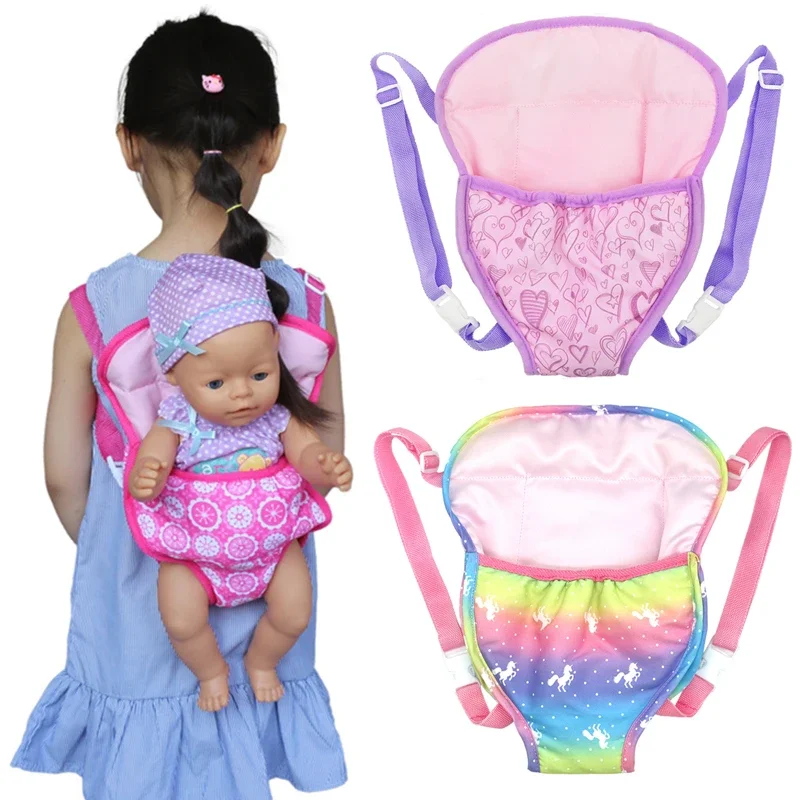 Sac à dos de poupée pour poupées de 43cm, Mini sac de transport, costume pour bébé né, adapté aux poupées de 18 pouces, cadeau d'anniversaire pour fille américaine