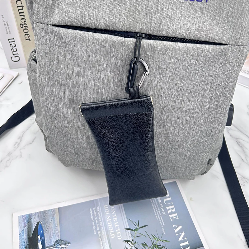 sac à lunettes en pu souple, étui pour lunettes de soleil, sac de transport, pochette à lunettes fermée automatique, housse de protection pour rangement de câbles de données pour écouteurs