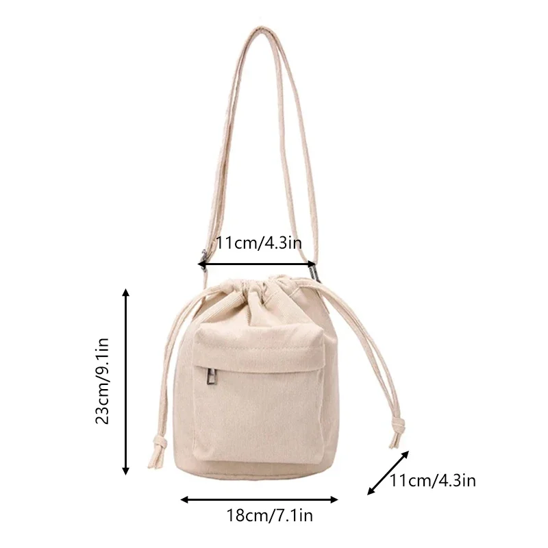 2025 nouvelles femmes sac moyen sac à bandoulière style coréen cordon seau sac décontracté léger jeunesse sac à bandoulière vente entière