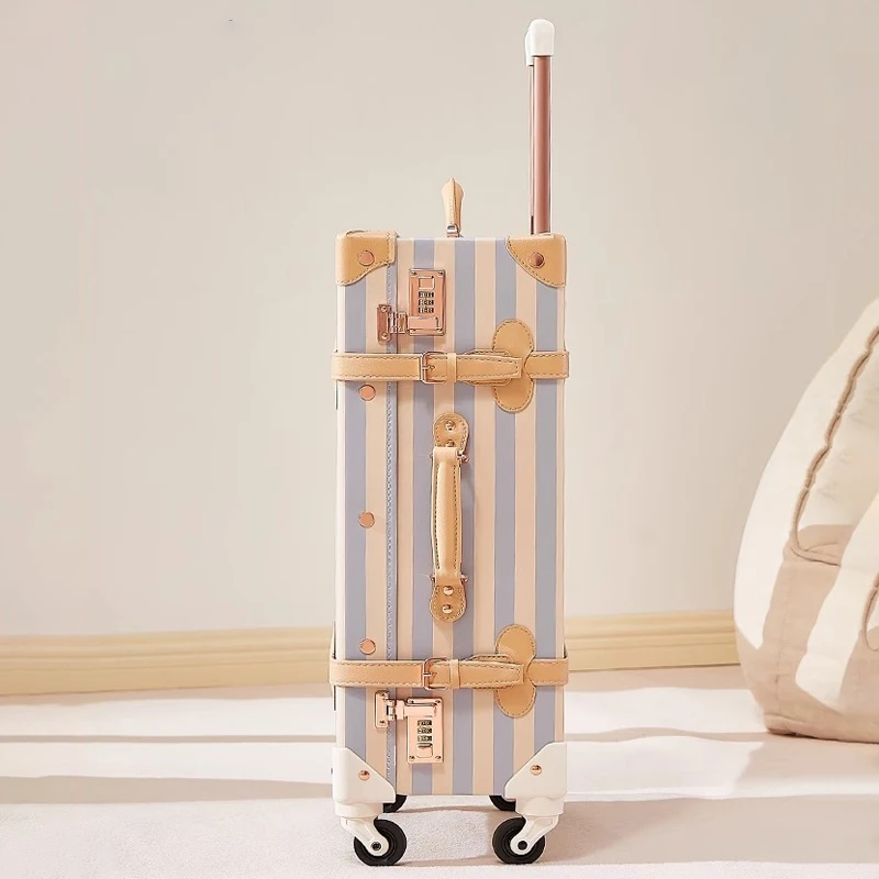 valise vintage de qualité supérieure, ensemble sur roulettes, bagages, valise de cabine de voyage de 20 pouces, 2 pièces, boîtier de chariot 22/24/26/28 pouces