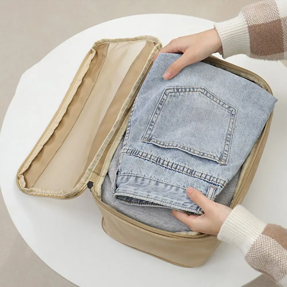 ensemble de sacs de rangement de voyage portables, 4/6 pièces, valise transparente à compression, pochette pliable, organisateur de bagages polyvalent