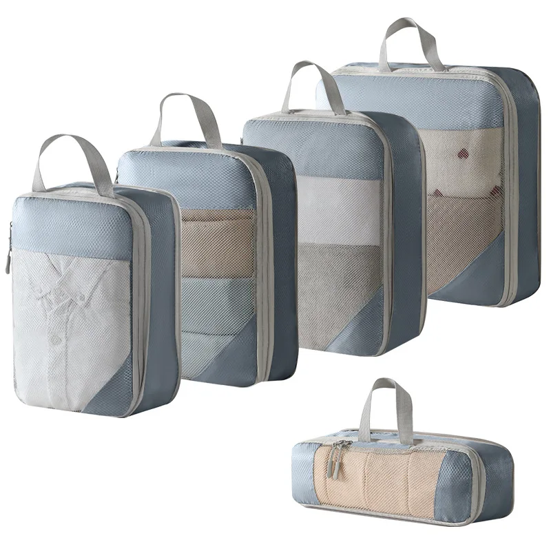 cubes d'emballage à compression pour valises, accessoires de voyage, organisateurs d'emballage extensibles, cubes d'organisation de voyage légers