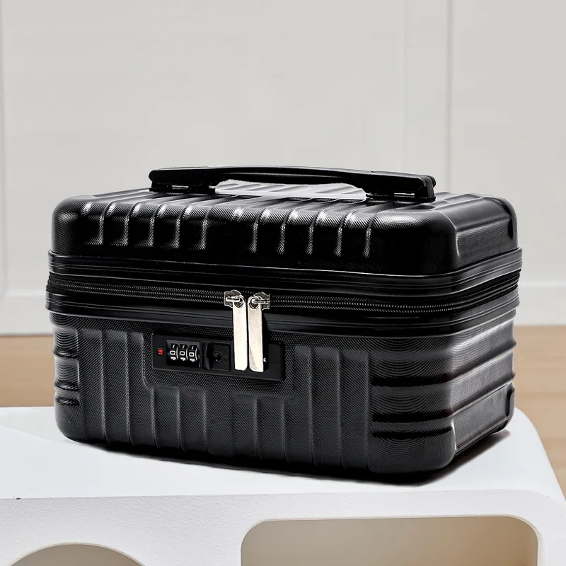 mini valise de voyage de 14 pouces, boîte à cosmétiques rétro légère, organisateur de bagages à main portables, étui de maquillage, petite boîte à mot de passe