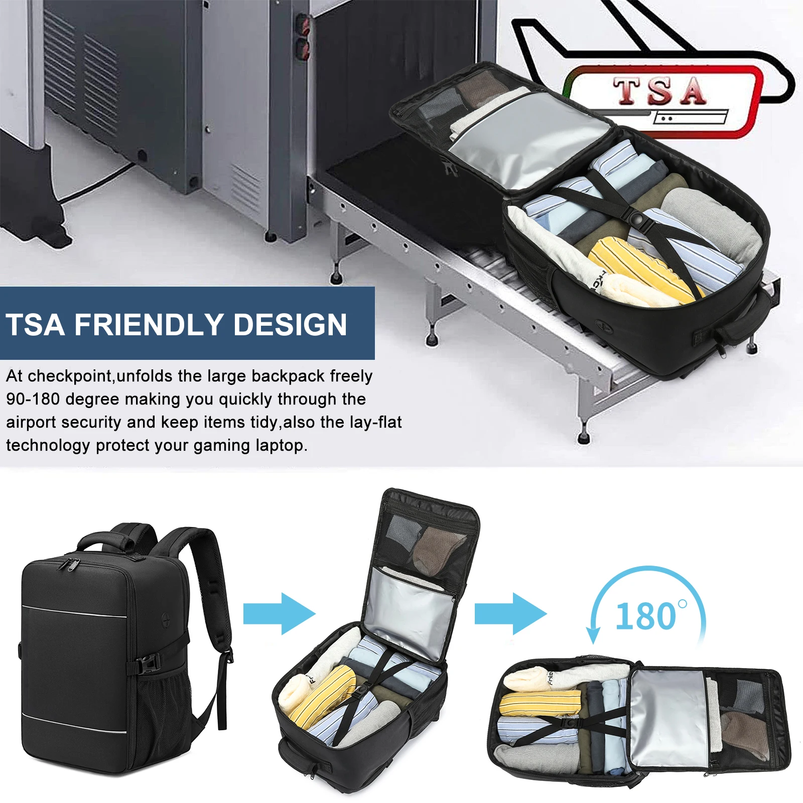 sacs à dos de voyage 40x20x25, sac de cabine ryanair, valise à main unisexe, sac à dos pour ordinateur portable de 15.6 pouces pour l'école, bande réfléchissante de nuit
