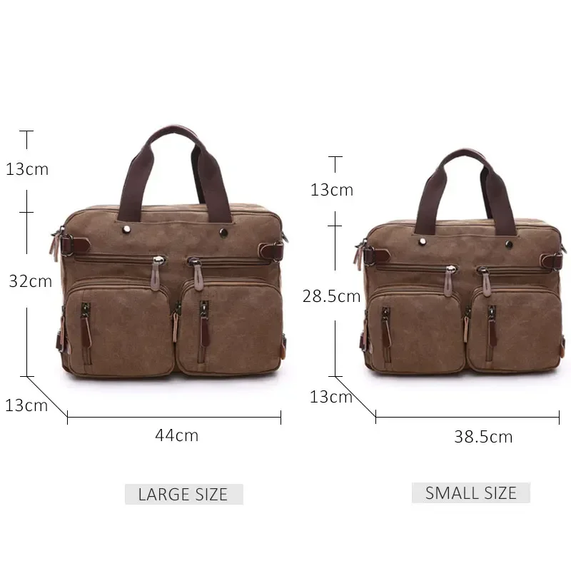 sacs de voyage en toile pour hommes, étui à bombes, valise classique, messager initié, fourre tout, grands sacs à main d'affaires décontractés, poche pour ordinateur portable