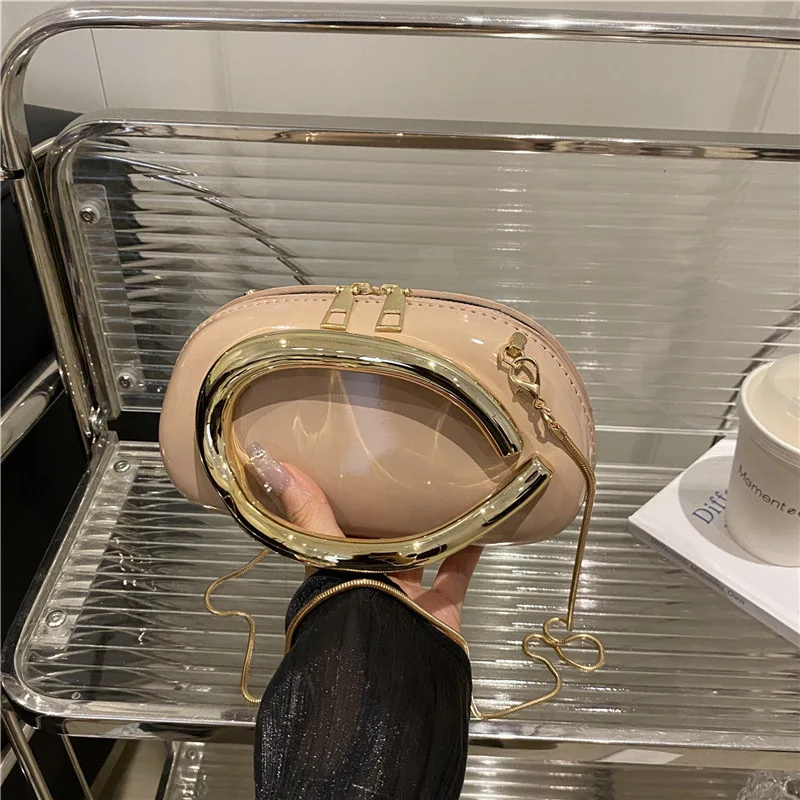sac à bandoulière chic 2025, cuir pu de luxe avec chaîne métallique, pochette multifonctionnelle pour rencontres ​
