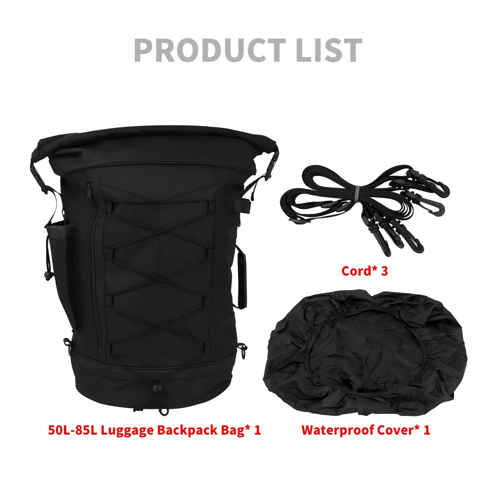 sac à dos universel multifonction Étanche pour moto, bagage de voyage en plein air, barre extensible, dossier avec sangle