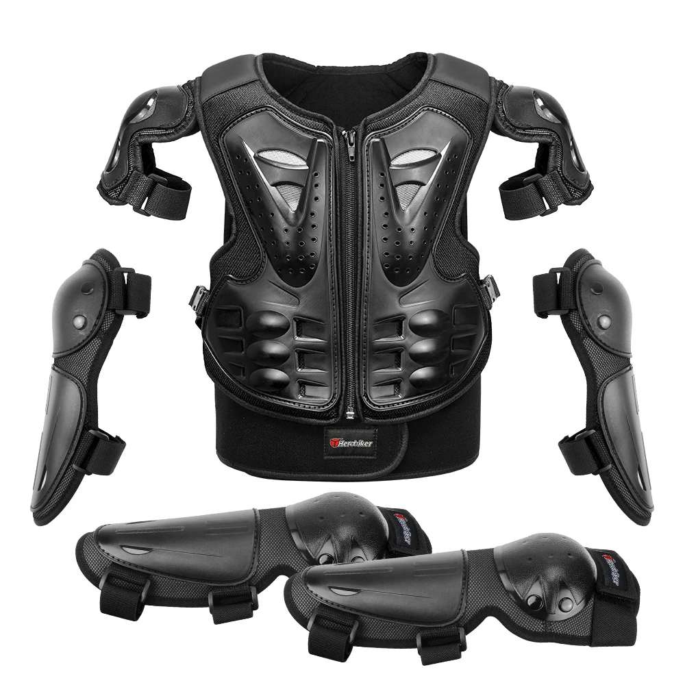 armure de moto pour enfants, gilet de protection, veste d'armure corporelle de motocross, armures de protection, genouillères d'équitation, armure complète pour enfants