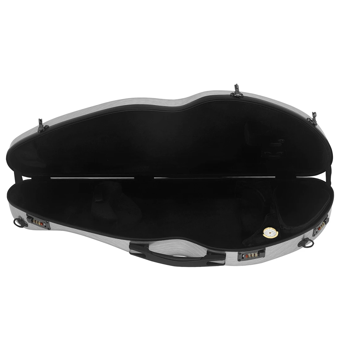 valise de transport pour violon 4/4, boîte pour violon, coque rigide en fiber de carbone, boîte triangulaire super légère de haute qualité avec hygromètre