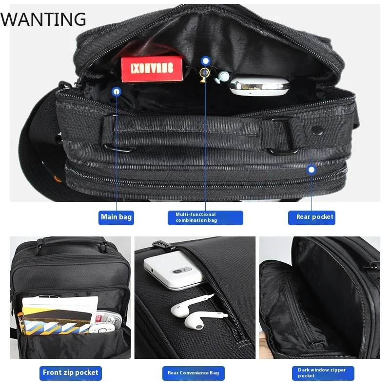 sac à bandoulière hommes sacs à main messager petite mallette d'affaires grande capacité multifonction mode décontracté étanche