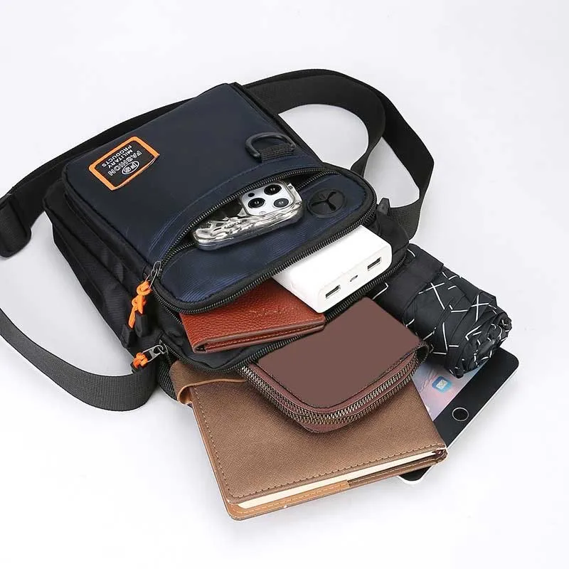petit sac à main décontracté en nylon pour hommes, sac à bandoulière élégant pour hommes, compact et léger, sac à main messager tendance