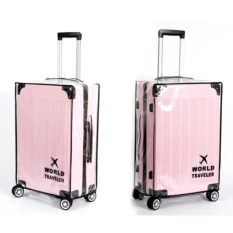 housse de protection transparente pour bagages de voyage, housses de valise étanches, anti-poussière, fermeture éclair, pour valise de 20 à 20 pouces 2