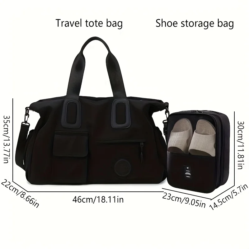 [fourre tout de voyage de grande capacité] sac fourre tout de voyage de grande capacité, bagage à main léger, sac de sport avec bandoulière