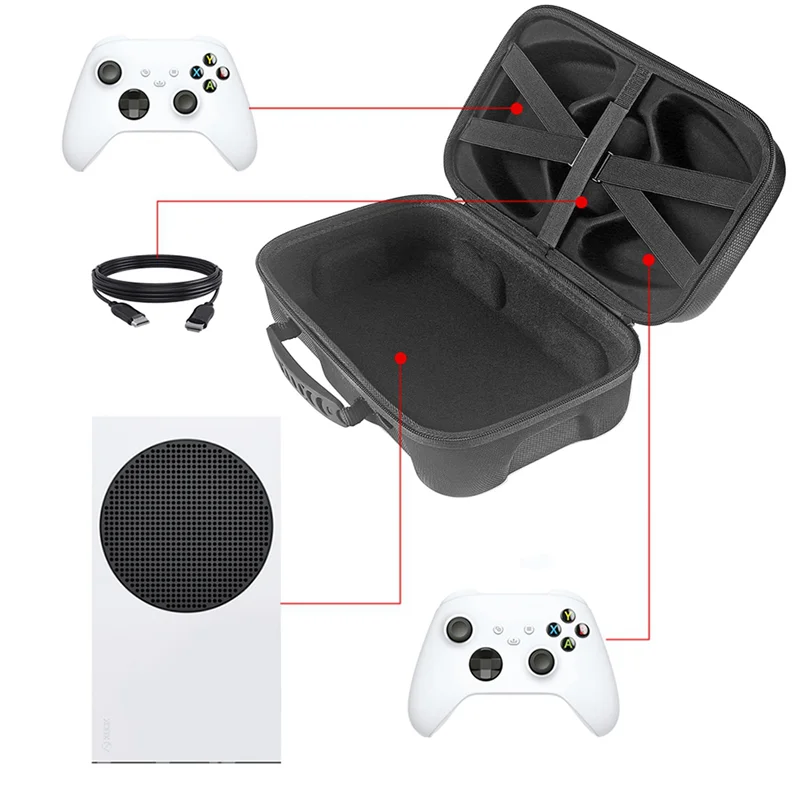 a99e 2x pour système de jeu série s valise mallette de transport en nylon console de protection mallette de rangement de voyage pour série s