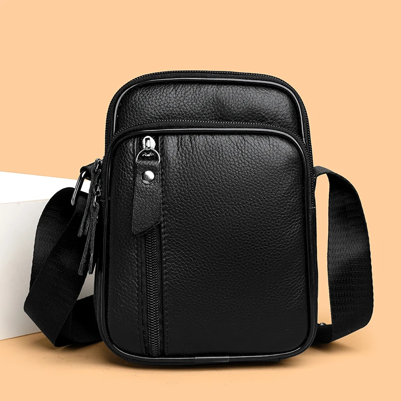 sacs à main décontractés en cuir véritable pour hommes, sacs à bandoulière pour hommes initiés, petits sacs à main, mode de haute qualité, 2024