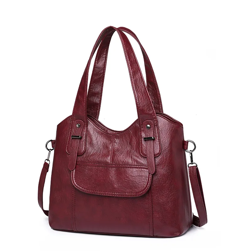 sacs à main en cuir souple de luxe pour femmes, sacs à bandoulière rétro de créateur, sac messager initié pour dames, grande capacité, nouveau, 2024