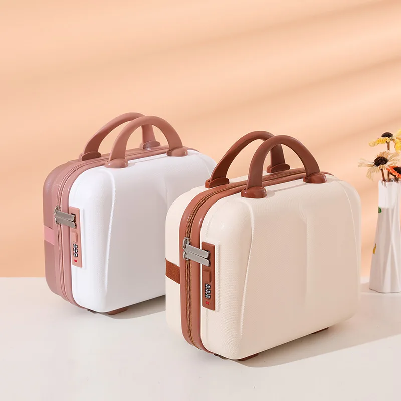 valise à main portable avec verrouillage par mot de passe, sac de rangement de maquillage, valise d'embarquement, valise d'évaluation de voyage, boîte à cosmétiques, cadeau de festival