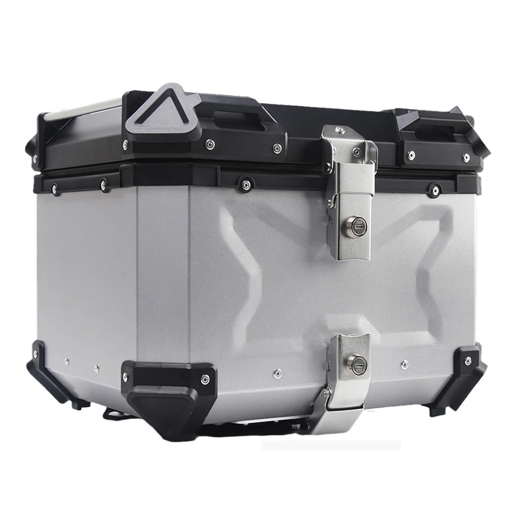 coffre arrière de moto universel en aluminium, coffre arrière de moto, coffre supérieur de moto, valise de moto, 65l, 55l, 45l, 36l