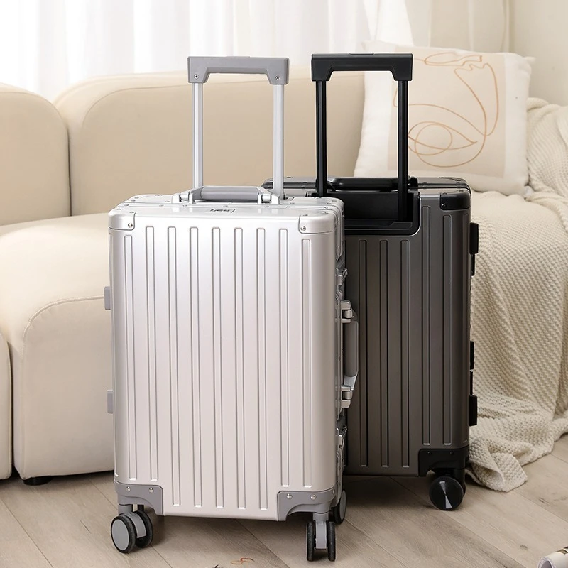bagage durable de grande capacité pour hommes et femmes, aluminium, bagage à main, embarquement, voyage, neuf, 20, 24, 26, 28