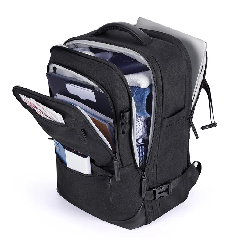 4 pièces 40l cabine de voyage sac à dos bagsmart 17.3 ''sac à dos pour ordinateur portable compagnie aérienne bagage à main sac à dos valise avec cubes d'emballage