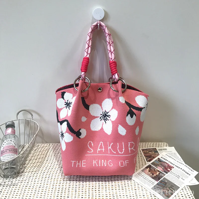 sac à main tricoté pour femme sac à main seau d'eau tendance pour le travail, les voyages, le shopping