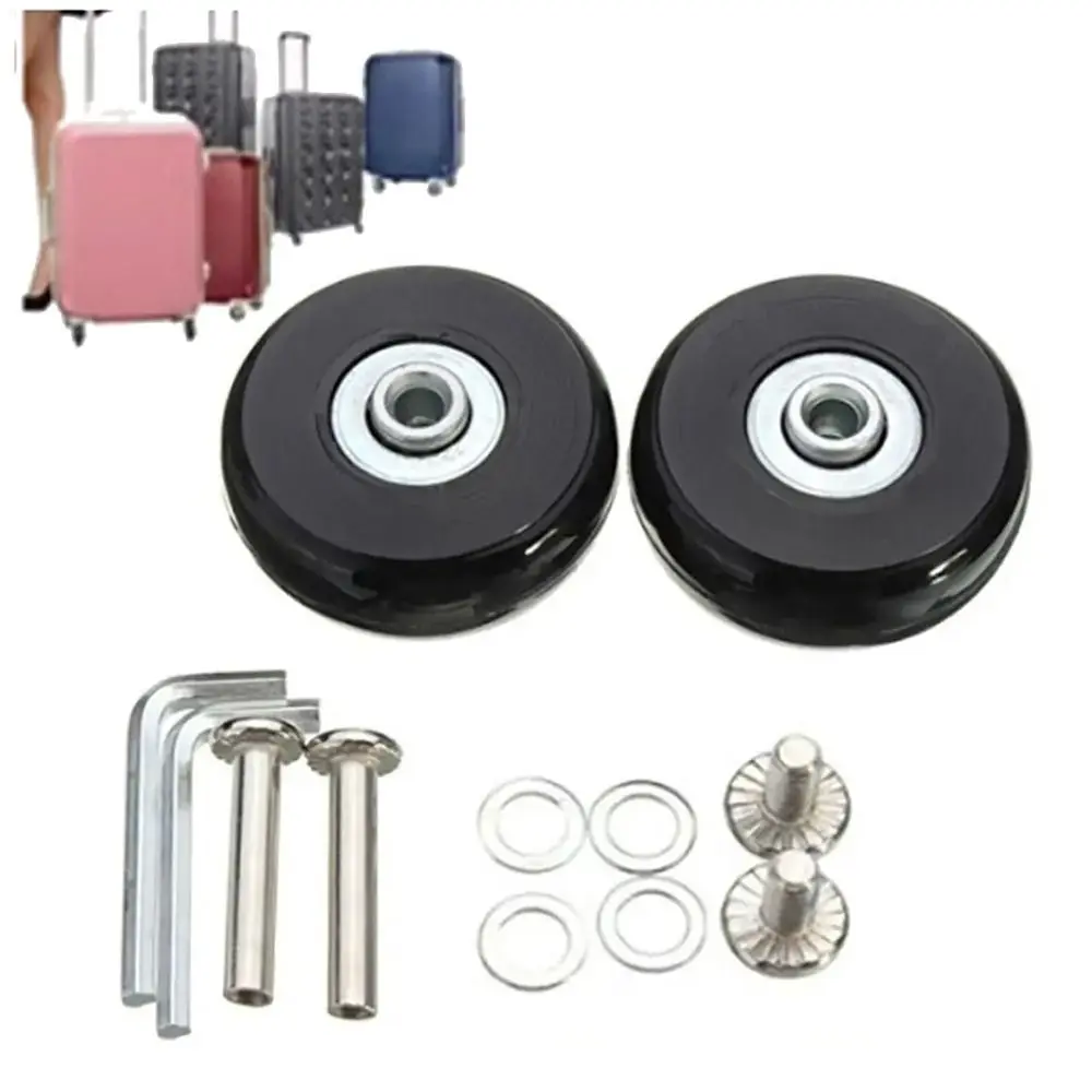 roulettes silencieuses pour bagages de voyage, 40 70mm, kit de réparation de valise flexible et résistant à l'usure, roulement silencieux à forte charge