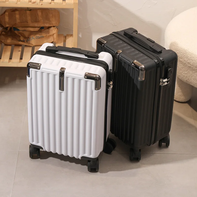 valise d'étudiant de 18 pouces, sac de voyage pour femmes, valise à roulettes pour la rentrée scolaire, voyage d'embarquement à main