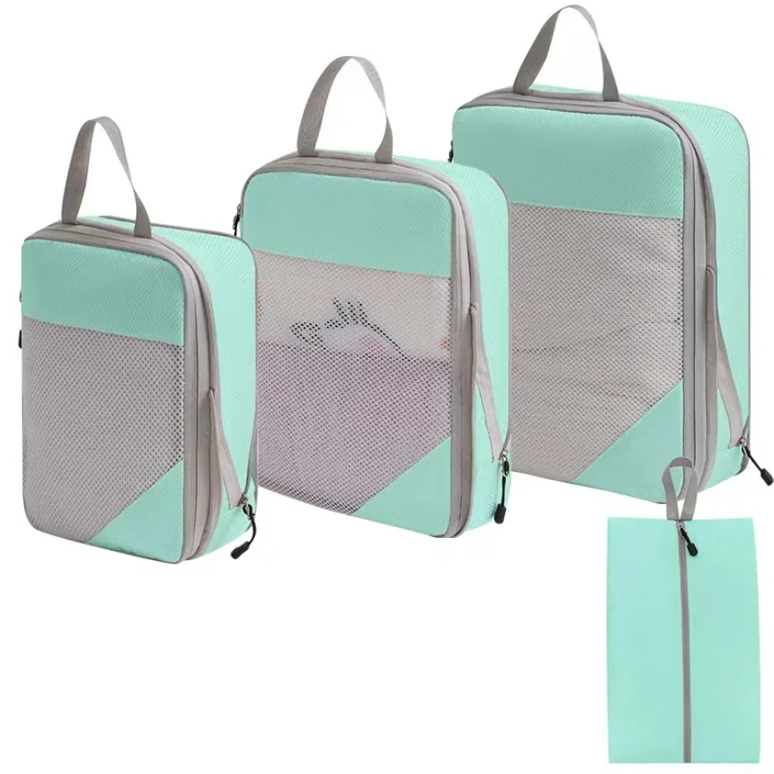 ensemble de cubes d'emballage à compression extensible pour valises, organisateurs de voyage légers pour un emballage peu encombrant efficace
