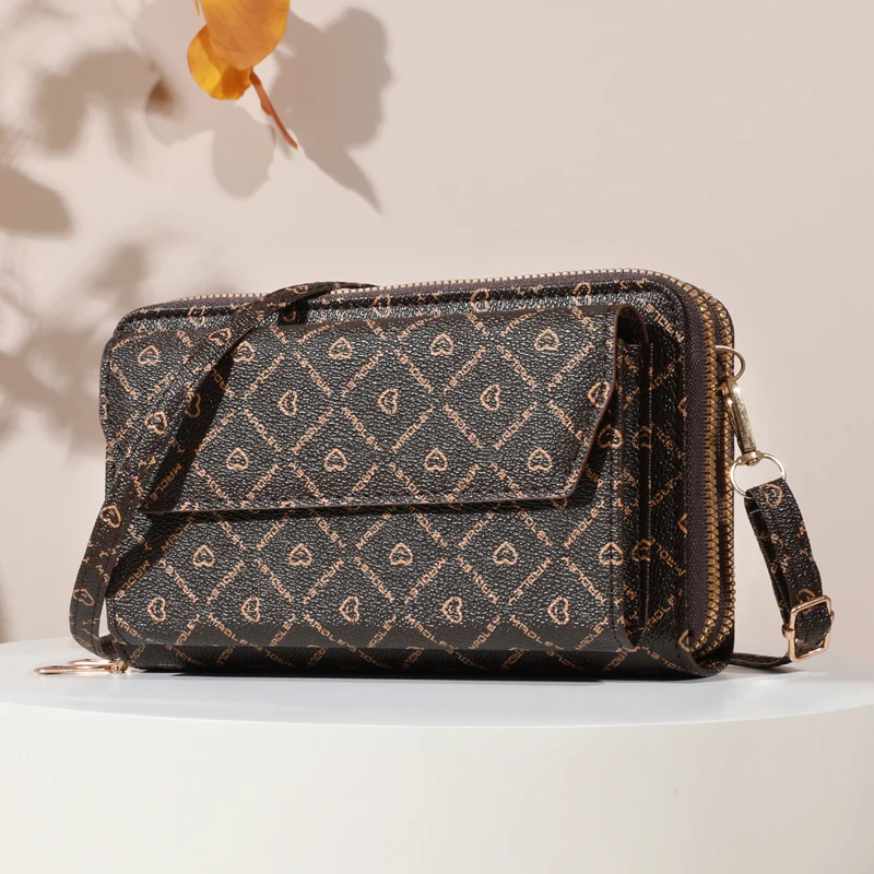 sac à bandoulière chic pour femme – porte monnaie pour téléphone compact avec fentes pour cartes sécurisées – sac à main élégant pour une commodité en déplacement