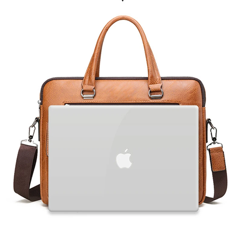 marque de luxe homme mallette d'affaires sac en cuir pu messager sac à bandoulière hommes bureau sacs à déjeuner pour ordinateur portable a4 fichier hommes sacs à main