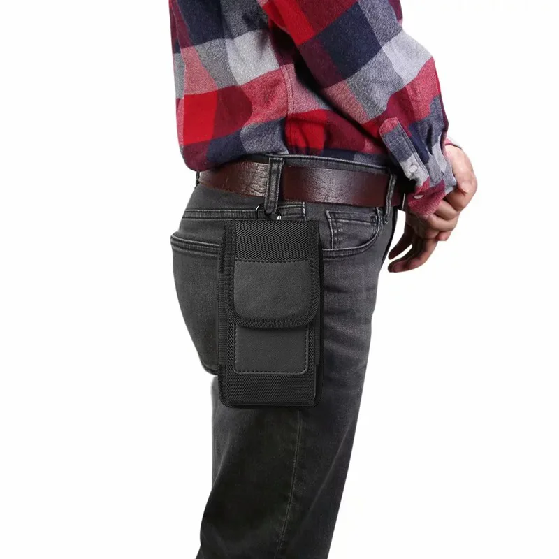sacs pour téléphone portable de grande capacité, pochette pour étui pour téléphone portable avec boucle de ceinture, housse portefeuille, sac de taille, protection pour téléphone