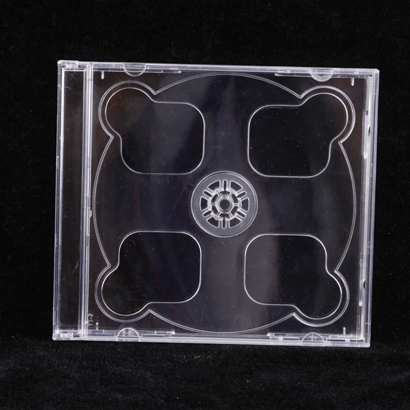 boitier carré transparent pour cd astronomique africcd, étui en plastique pp laiteux, capacité 2 disques 14.2cm x 12.4cm x 1.0cm