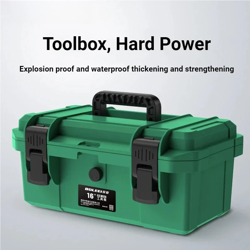 grande boîte à outils en plastique de 18/20/23 pouces, étanche, rangement pour électricien professionnel, valise de protection antichoc, boîte à outils