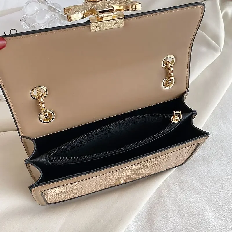 sacs à main de luxe pour femmes sacs à bandoulière abeille serrure fourre tout décontracté rabat sacs à main crocodile imprimé cuir sac à main dames sacs à bandoulière