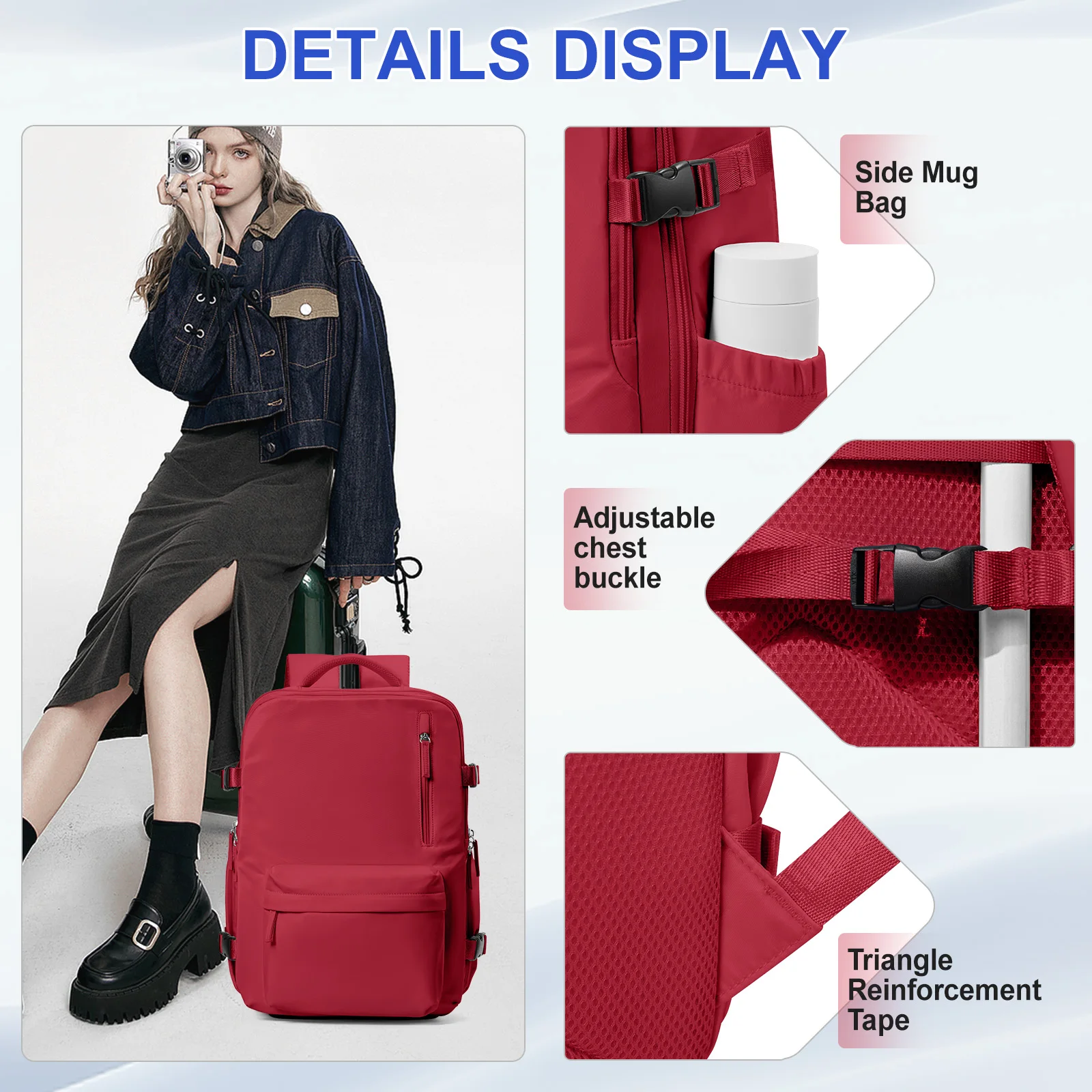 sac à dos de voyage en avion, sac de cabine easyjet 45x36x20, sac à bandoulière de grande capacité, sac à dos multifonctionnel pour maman, sacs à dos pour ordinateur portable
