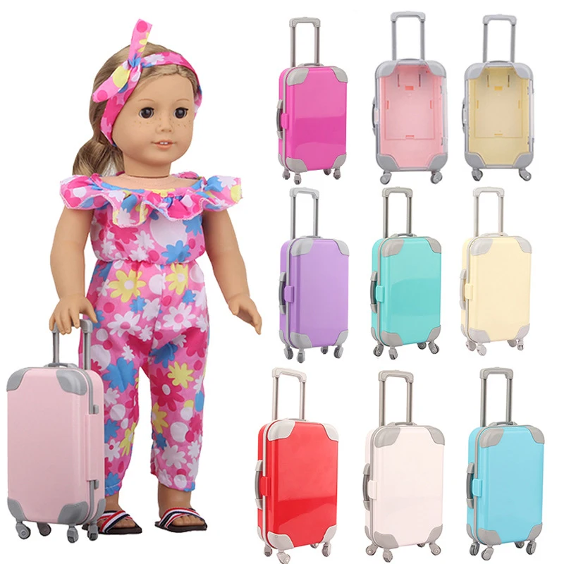 boîte de rangement de vêtements de bébé reborn, valise d'accessoires de beurre, adaptée aux poupées américaines de 18 pouces, 43cm, cadeau de jouet
