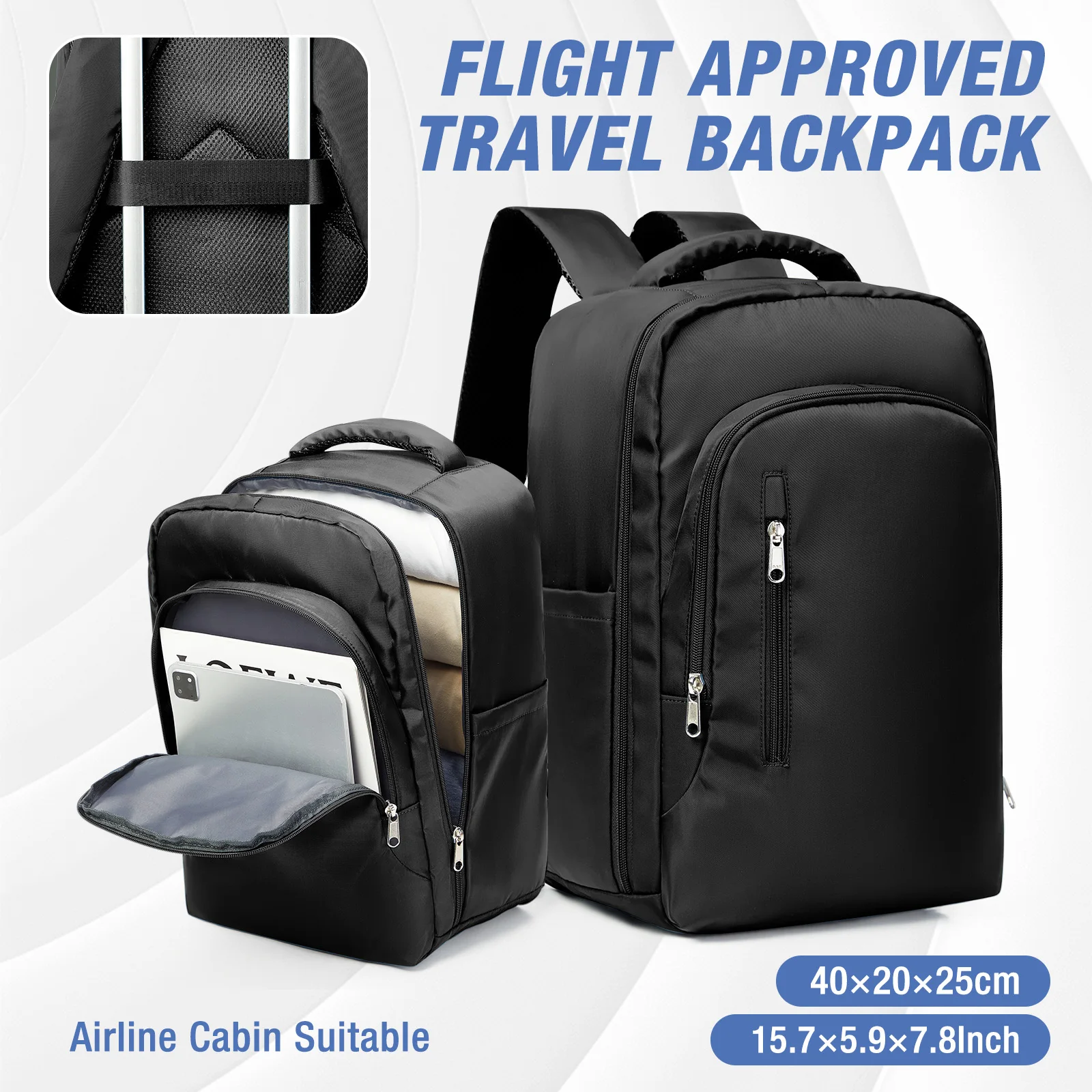 ryanair sacs de cabine 40x20x25 sac à dos de voyage sous le siège, sac à dos de bagage pour femmes et hommes sac à dos de transport sacs à dos sac à dos pour ordinateur portable