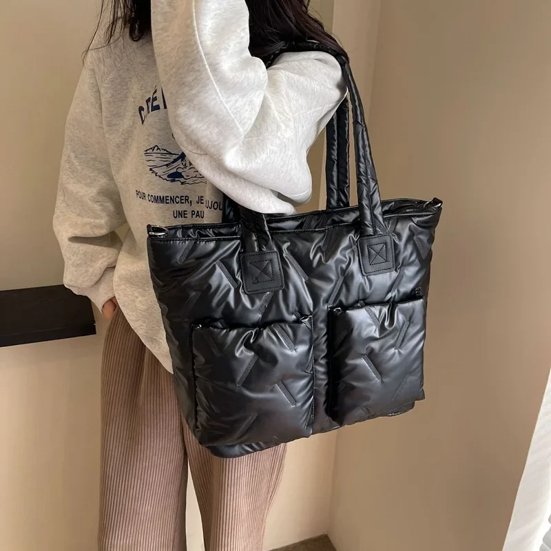 sacs de créateurs de luxe nouveaux sacs à main sacs rembourrés fourre tout femmes sac à bandoulière dames sacs à main grande capacité brillant matelassé coton sac