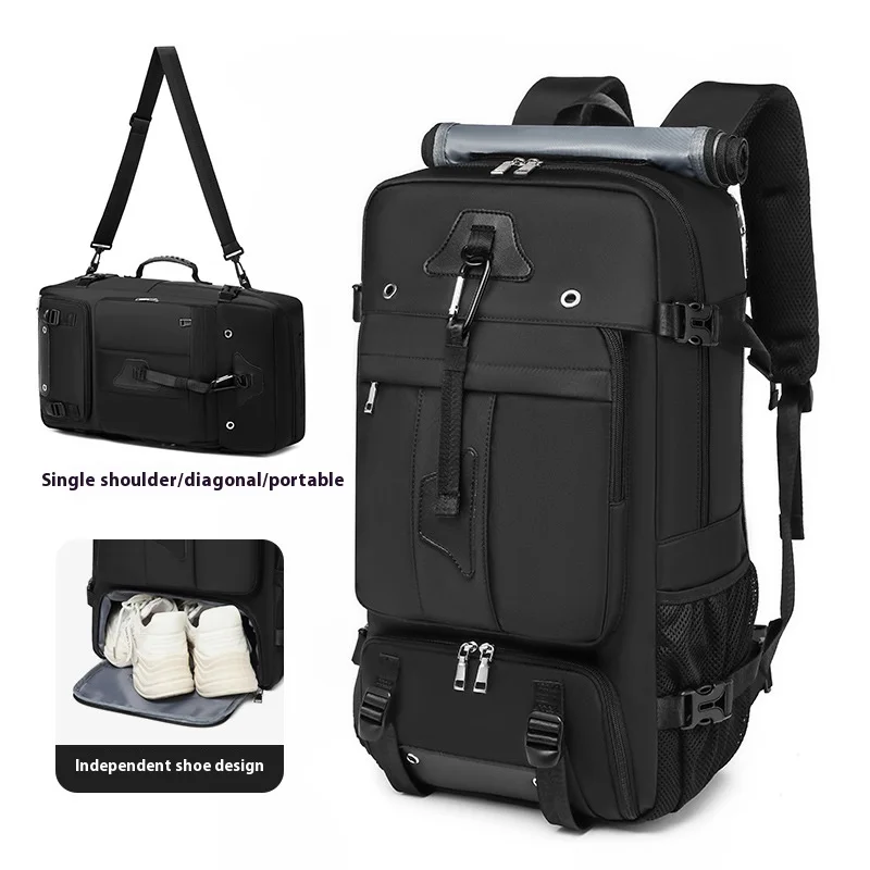 Sac de voyage de grande capacité 55l pour hommes, valise pour ordinateur portable 15.6 pouces, sac à dos multifonction étanche, sacs de Camping en plein air