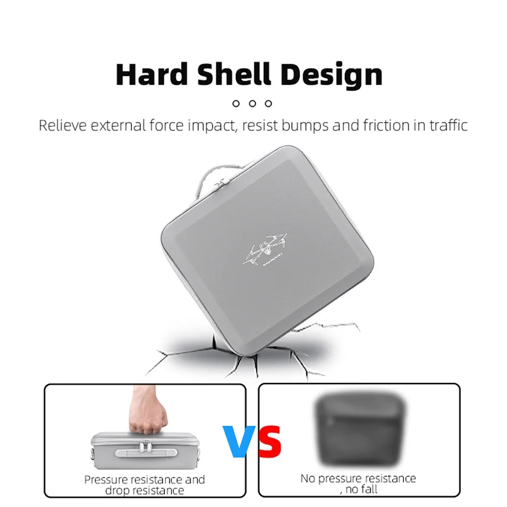 brdrc sac de rangement pour dji air 3/air 3s étui de transport intégré sac à main voyage valise en polyuréthane bandoulière drone rc 2 accessoires