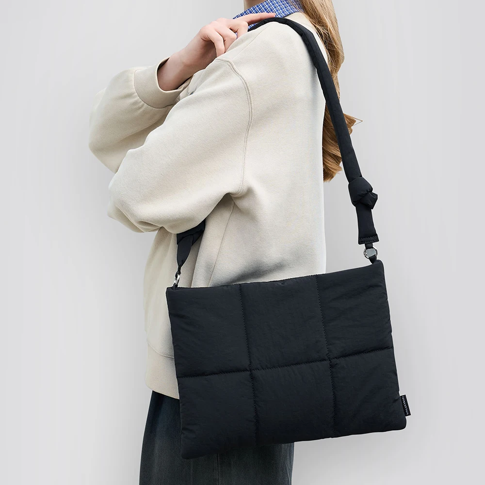 sac à bandoulière souple pour ordinateur portable 13 13.6 15 16 pouces, étui pour macbook hp dell huawei, sacoche pour ordinateur de plus grande capacité