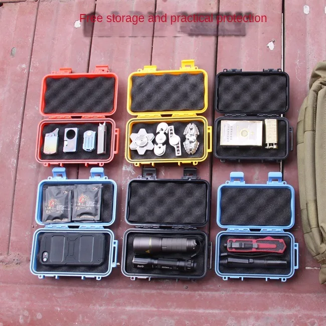 petite boîte à outils étanche en plastique, valise rigide antichoc, conteneur portable sec, étui rigide de rangement, équipement extérieur edc l/s
