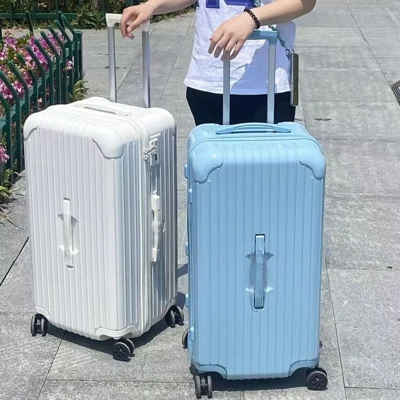valise de voyage durable de grande capacité pour hommes, conception assise, verrouillage par mot de passe, sac de transport, matériau en fiber de carbone, roues universelles