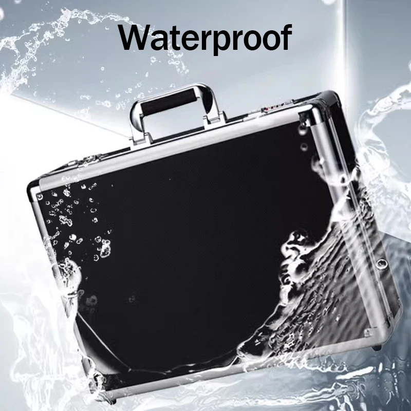 boîte à outils en aluminium, valise portable avec mot de passe, équipement, étui rigide, boîte à outils de protection de sécurité pour instruments, organisateur