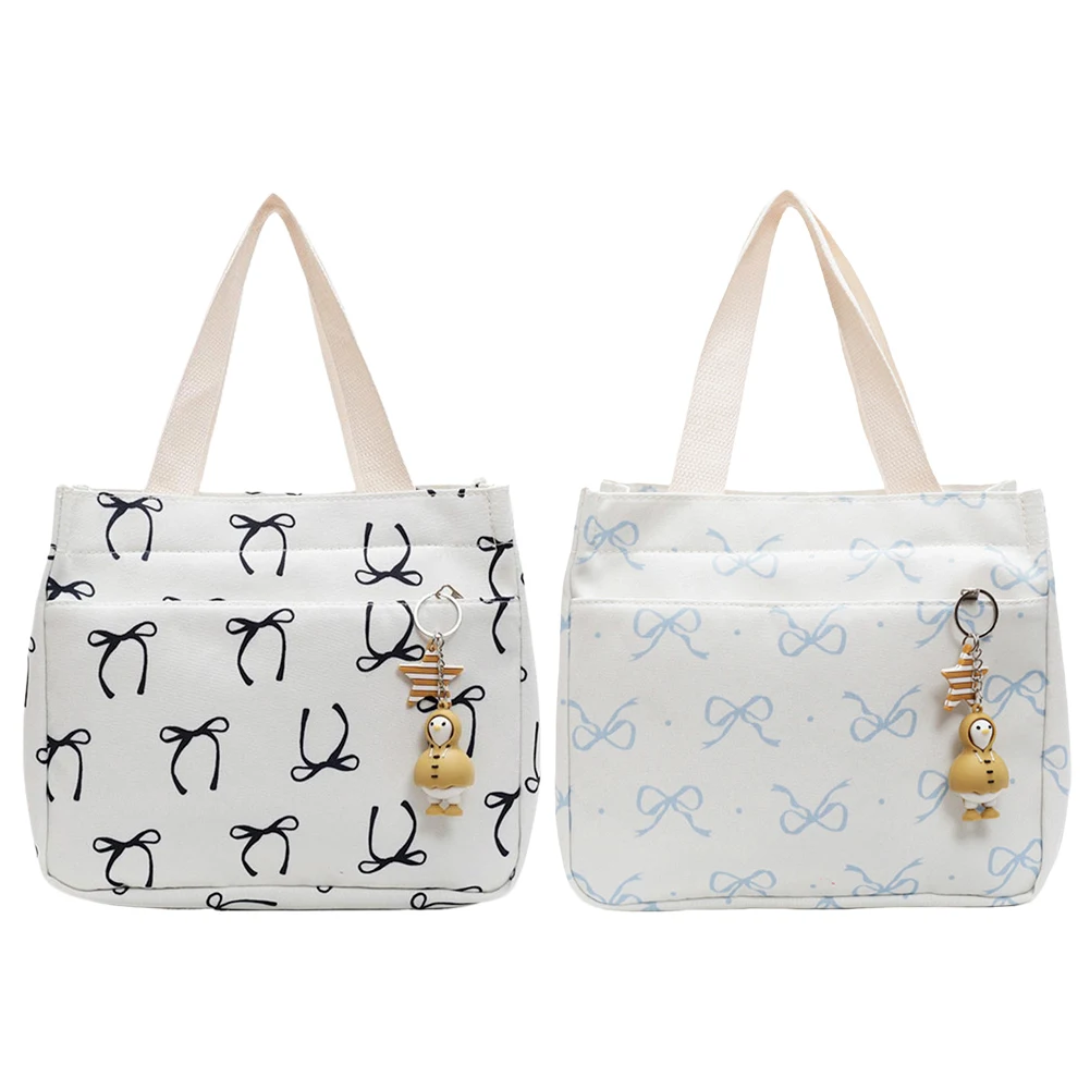 sac à main décontracté avec poignée, fourre tout imprimé nœud, sac hobo léger pour femmes, travail pique nique ou voyage