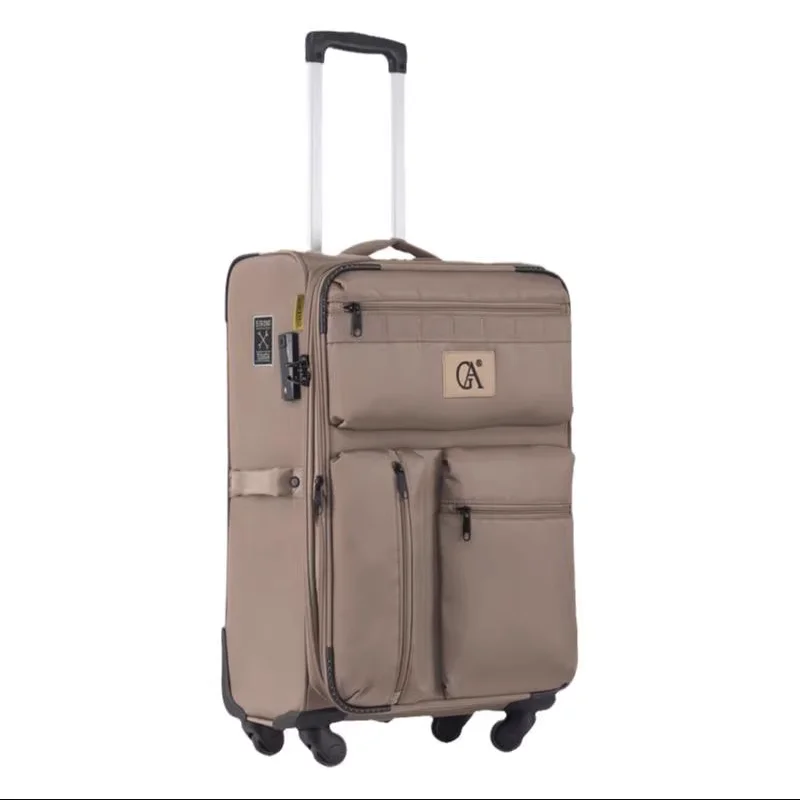 valise d'embarquement silencieuse multifonctionnelle ultra légère, chiffon oxford 20 ", bagage à tige de traction extensible 24, 20/28