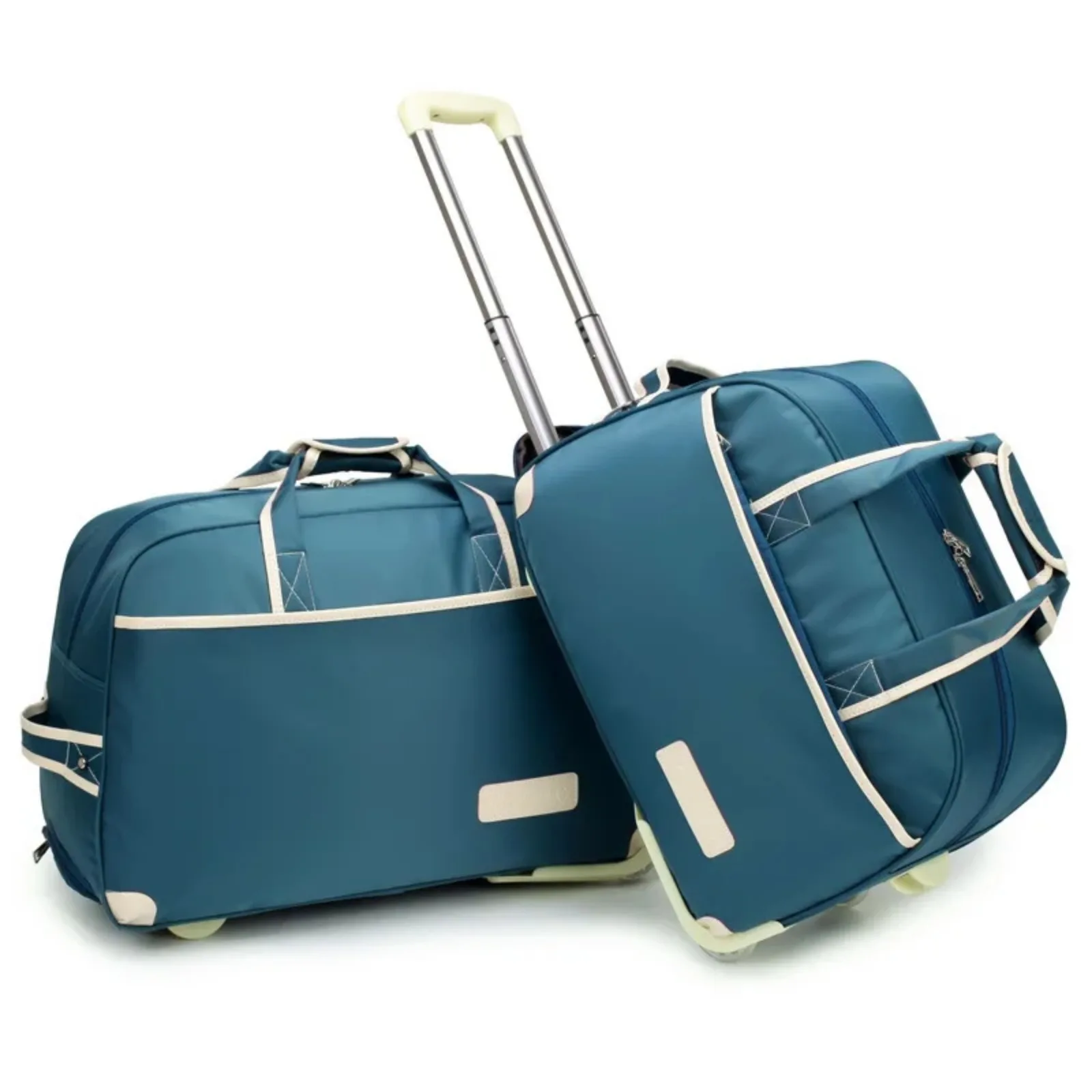 Valise de voyage à roulettes, sac à bagages avec roulettes, chariot pliant étanche, sac de voyage du week-end pour hommes et femmes