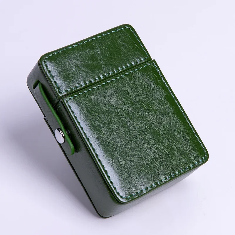 Étui à briquet en cuir pu, boîte à briquet, porte cartes, étui de protection, cadeau