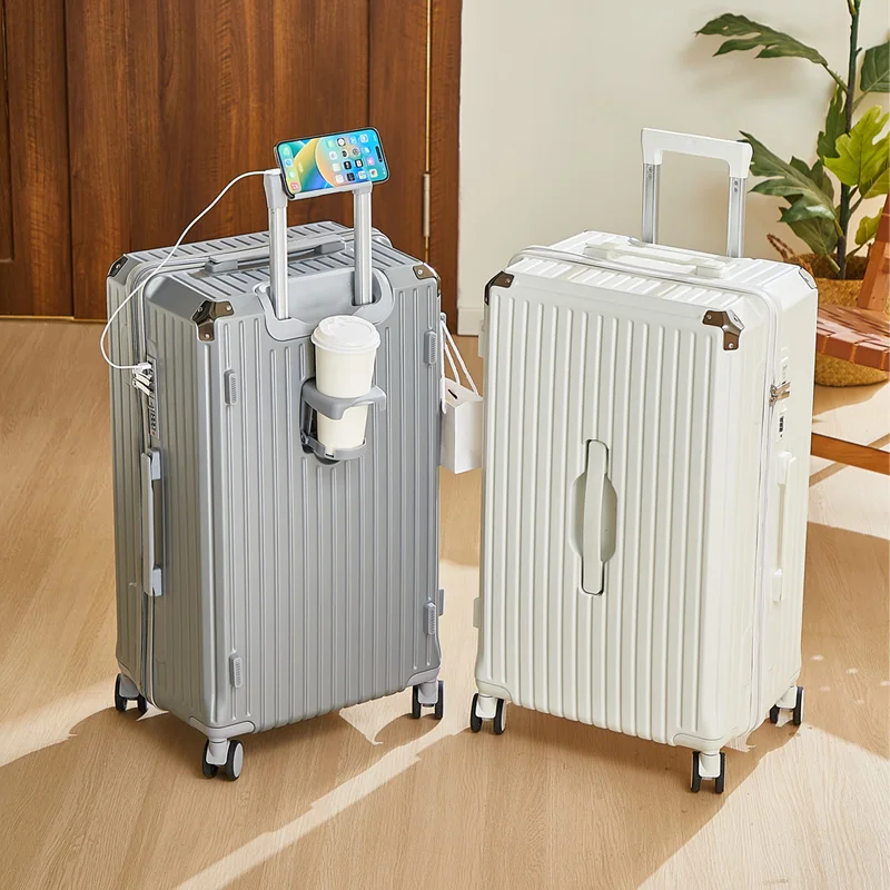 bagage 20 pouces | porte gobelet/valise multifonctionnelle étanche, transport à main, grande capacité, roue universelle, valise simple